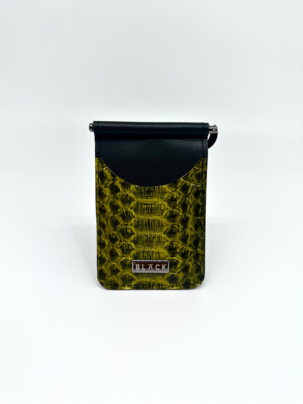 TARJETERO CON CLIP PITON VERDE