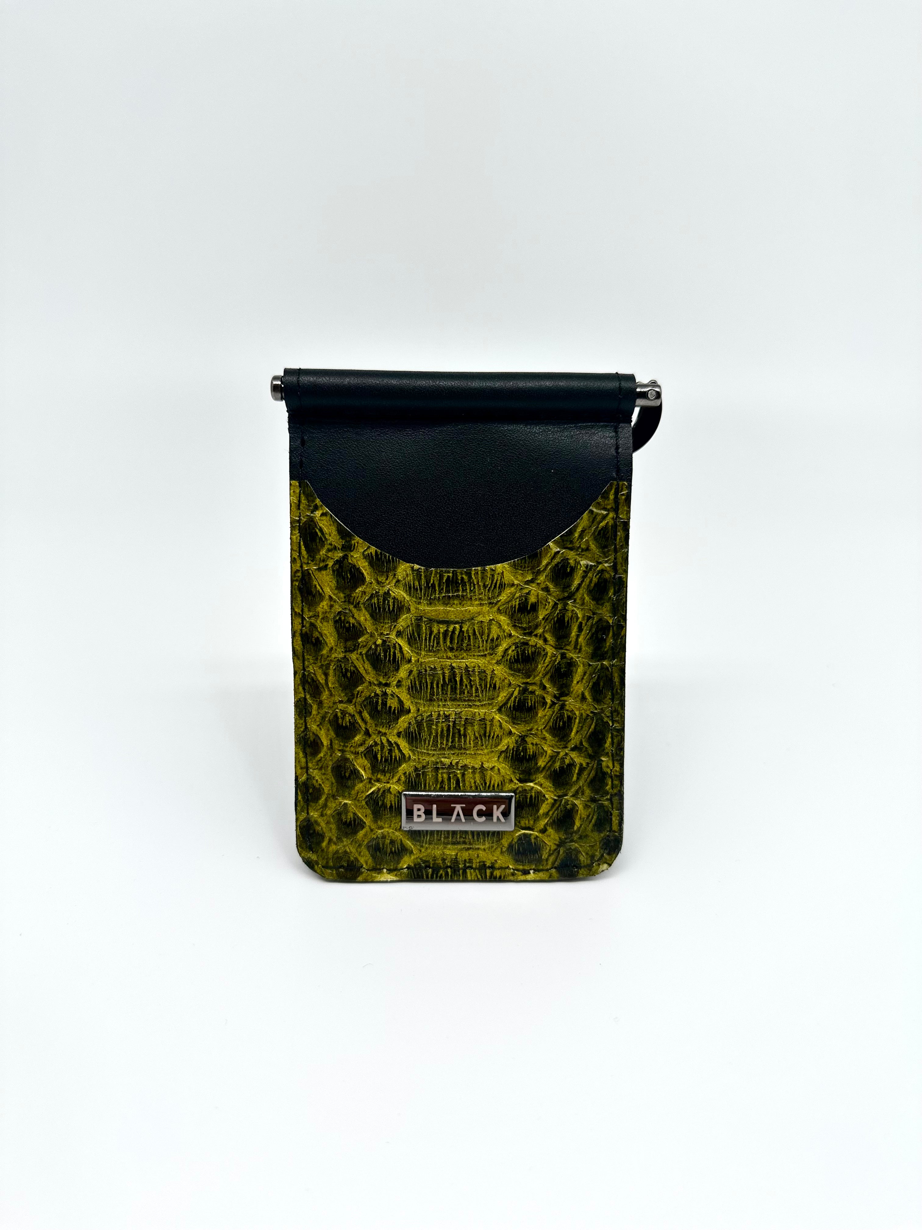 TARJETERO CON CLIP PITON VERDE
