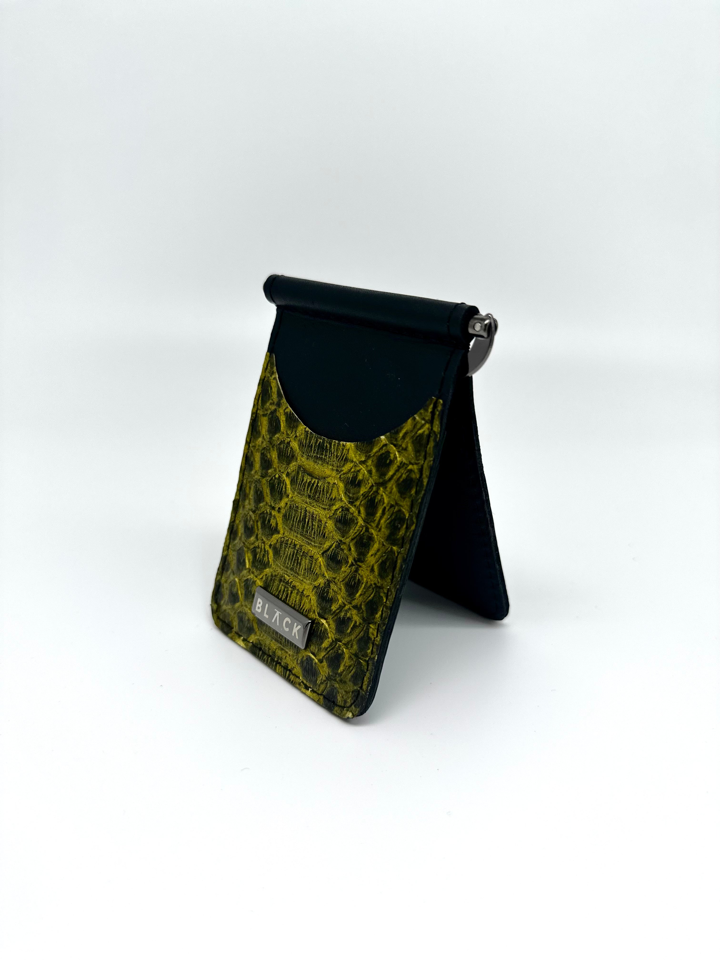 TARJETERO CON CLIP PITON VERDE