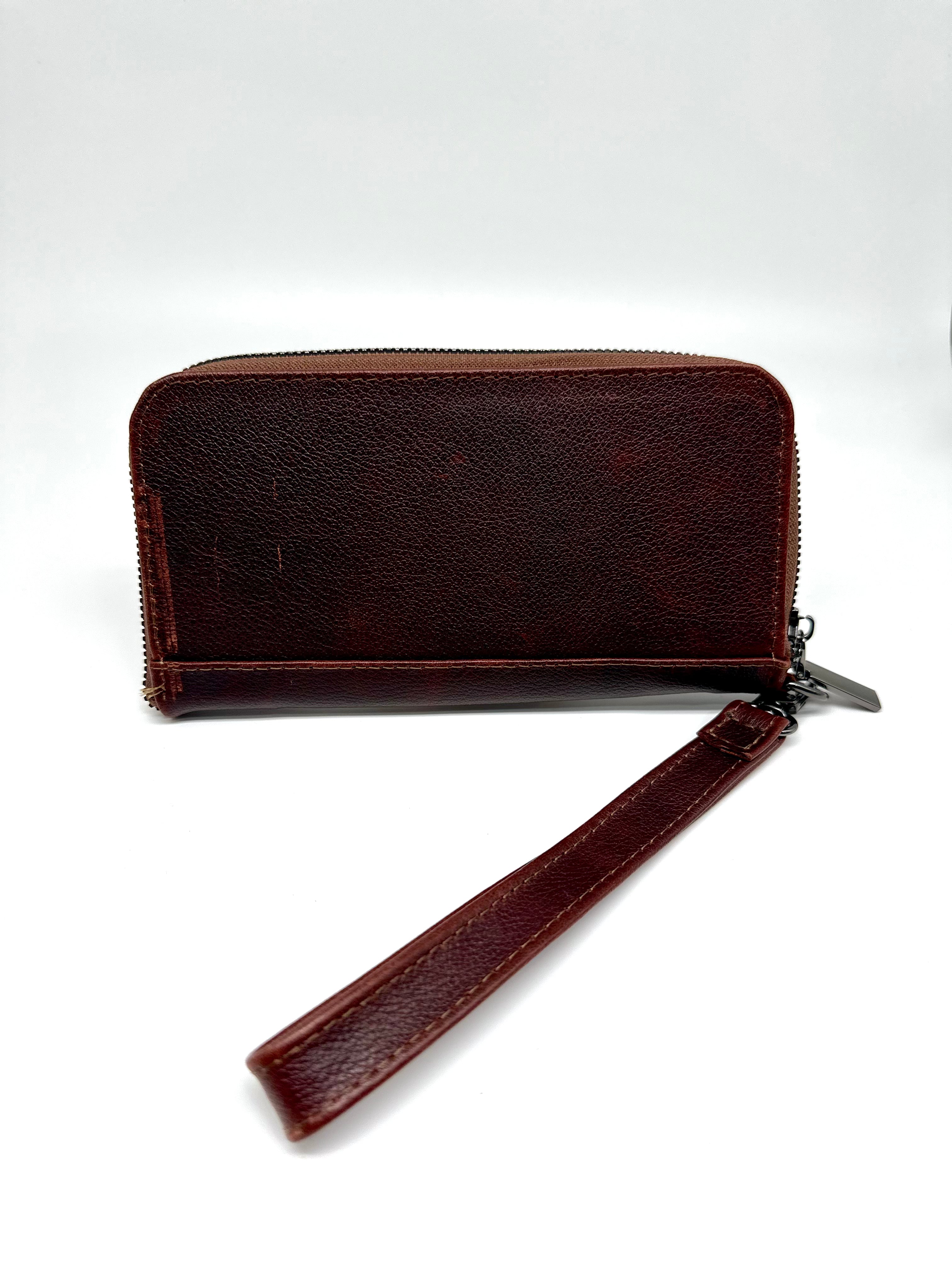 CARTERA DE MANO VACA CAFE