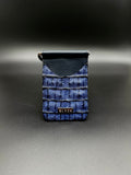 TARJETERO CON CLIP COCODRILO AZUL